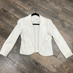 Bar III Off White / Cream Short Blazer Jacket